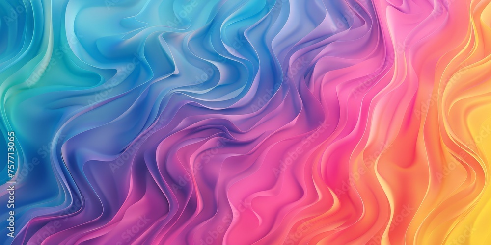 Fototapeta premium Abstract multicolored background with vibrant wavy lines creating a dynamic visual effect