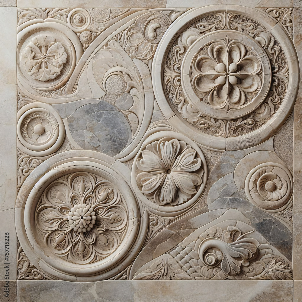 the texture of limestone tiles, with natural variations and intricate patterns, suitable for design purposes, generative ai the texture of limestone tiles, with natural variations and intricate patterns, suitable for design purposes, generative ai