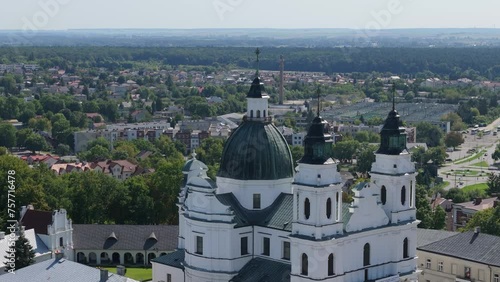 Beautiful Basilica Chelm Aerial View Poland photo