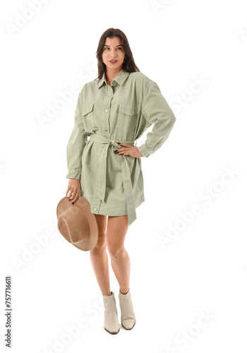 Beautiful young woman in st...