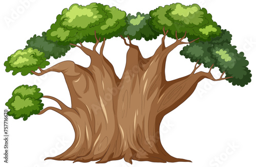 Vector graphic of a large, robust tree
