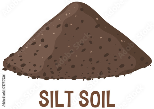 Cartoon image of a pile of silt soil.