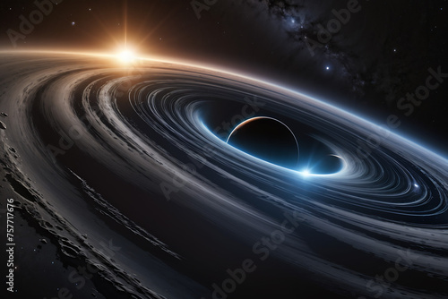 Black Holes: These are mysterious objects in space with extremely strong gravitational pull, so powerful that nothing, not even light, can escape from them once it crosses the event horizon.