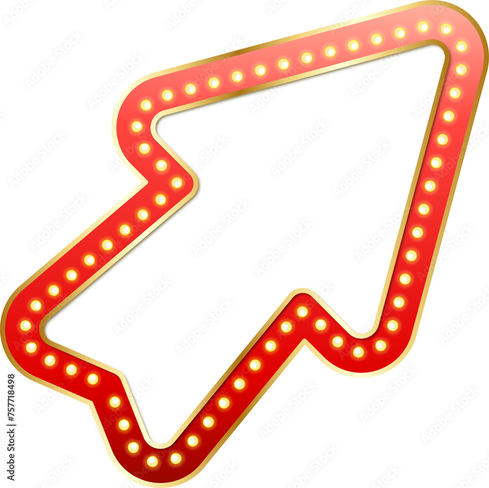 Fototapeta premium Retro Light Bulb Arrow