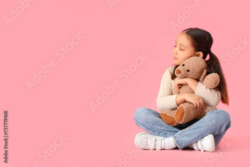 Little Asian girl with auti...