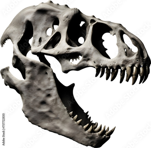 Silhouetted Dinosaur skull clipart. photo