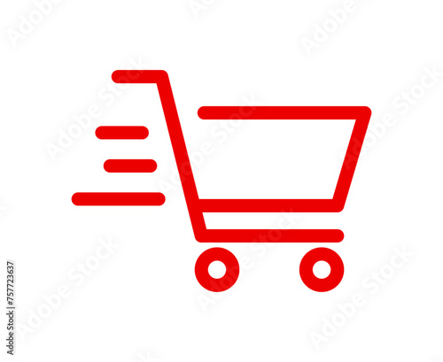 Fast delivery shopping cart icon