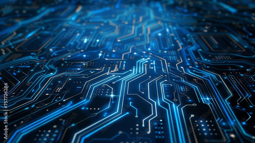 Abstract circuit board pattern representing a futuristic cyberspace concept Abstract circuit board pattern representing a futuristic cyberspace concept