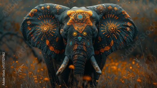 boho elephant animal illustratioboho elephant animal illustration Generative AIn Generative AI