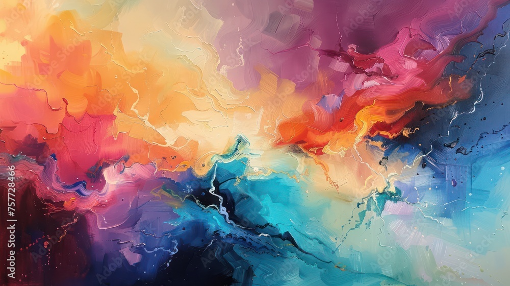 Vibrant dynamic liquid abstract background