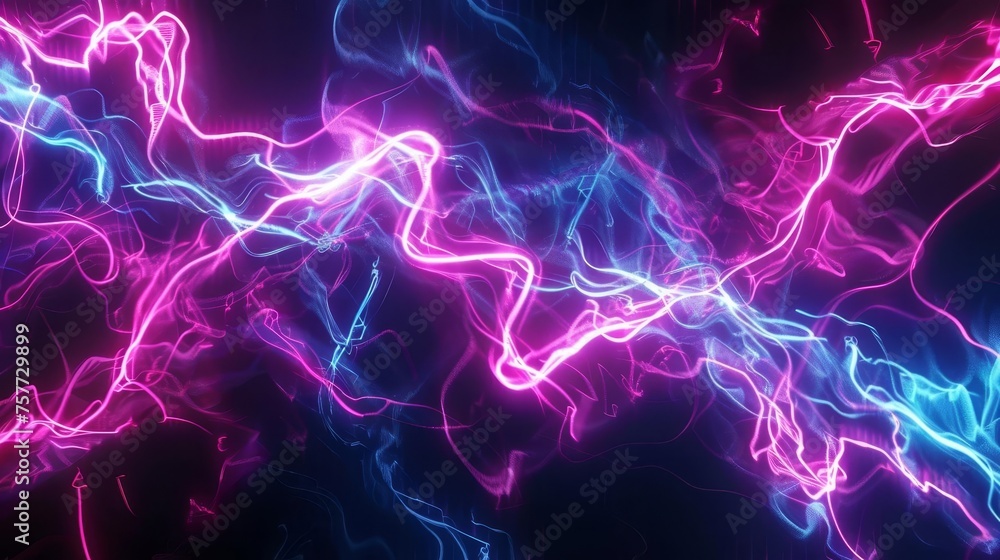 Neon futuristic flashes on a black background, creating a dynamic and energetic motion light effect perfect for banners, postcards, and illustrations Neon futuristic flashes on a black background, creating a dynamic and energetic motion light effect perfect for banners, postcards, and illustrations