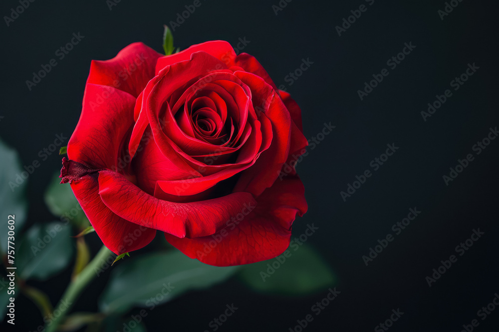 Red Rose On An Unusual Black Background For Design And Background Is Created Using Artificial Intellect Red Rose On An Unusual Black Background For Design And Background Is Created Using Artificial Intellect