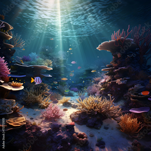 Underwater Odyssey: An Immersive CG Portrait of Marine Life in its Pristine Environs