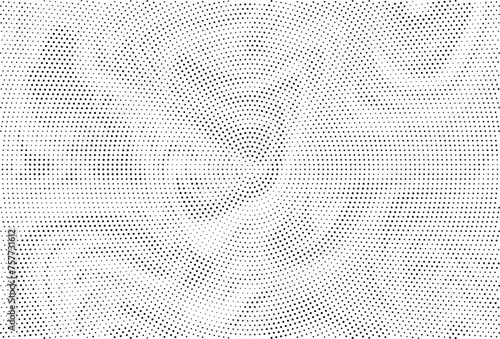 Abstract halftone black and white psychedelic seamless marble pattern with hallucination swirls. Vector liquid monochrome acrylic texture. Flow art. Tie dye simple artistic effect.	