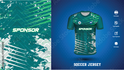 Vector soccer jersey design for sublimation or sports tshirt design for cricket football
