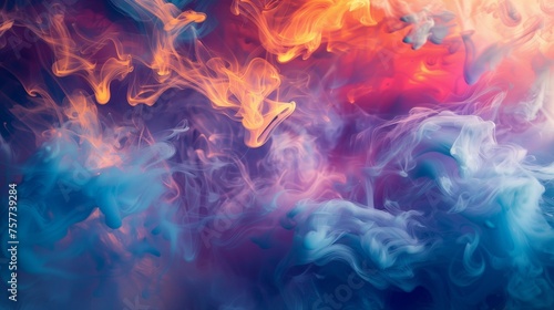 Fire-and-Ice Smoke Twist: Vivid Fantasy Art for Photography Backdrops