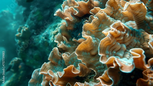 Underwater Marvel: Textured Corals and Marine Biodiversity © Tessa