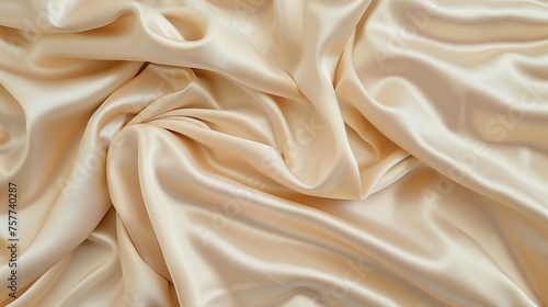 Smooth elegant golden silk can use as wedding background. In Sepia toned.