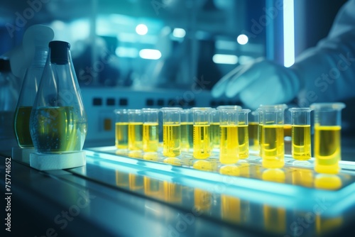 Urine analysis technologys being used in a modern laboratory, demonstrating advancements in diagnostic capabilities and efficiency.