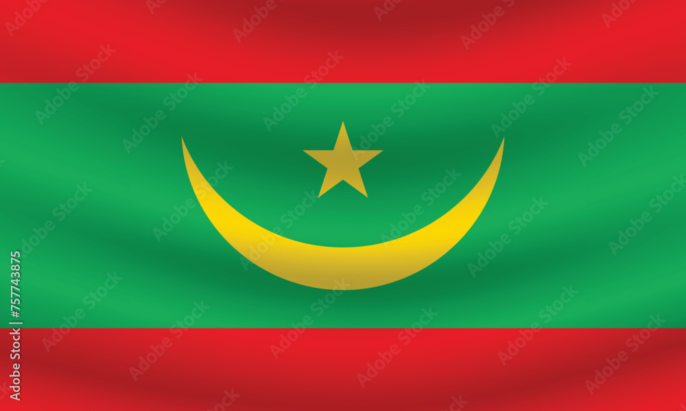 Flat Illustration of Mauritania national flag. Mauritania flag design. Mauritania Wave flag.
Flat Illustration of Mauritania national flag. Mauritania flag design. Mauritania Wave flag.