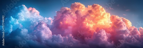 Beautiful Landscape Colorful Sky Cloud, Background Banner HD