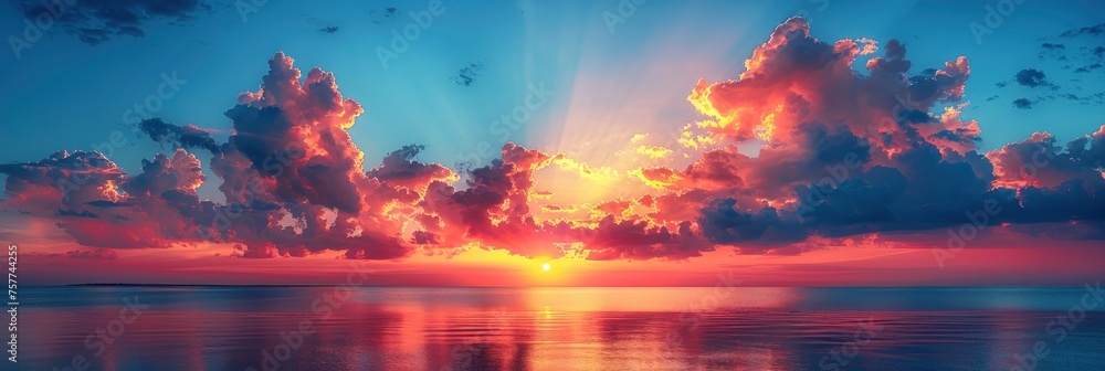 Beautiful Sky Sunrise Natural Background, Background Banner HD
