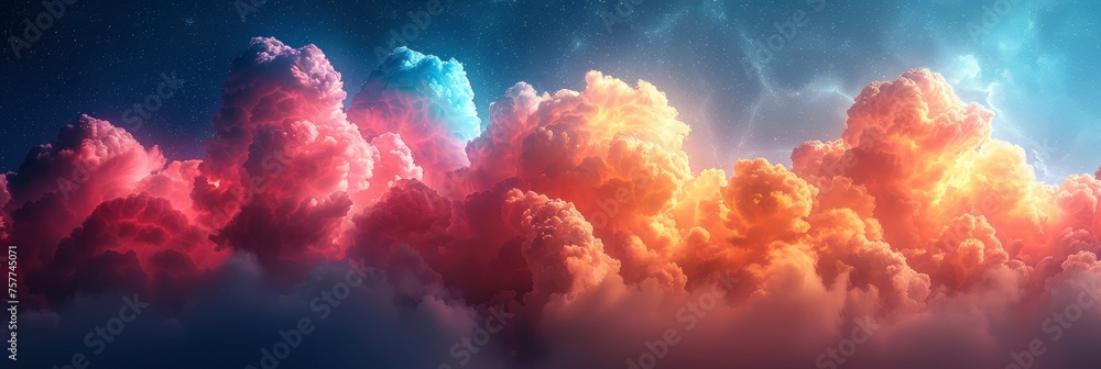 Blurring Cloud Sky Pastel Colored Nature, Background Banner HD