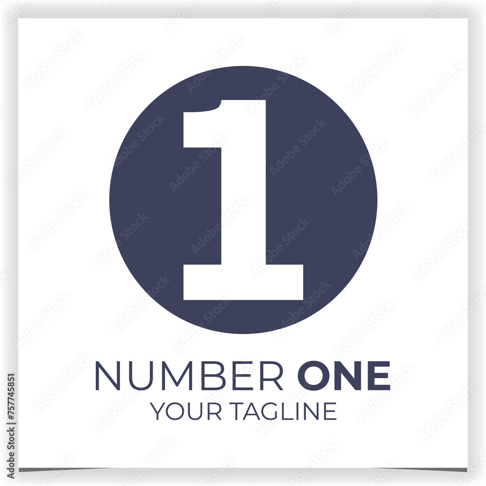 Vector number one logo and vector number design illustration Vector number one logo and vector number design illustration