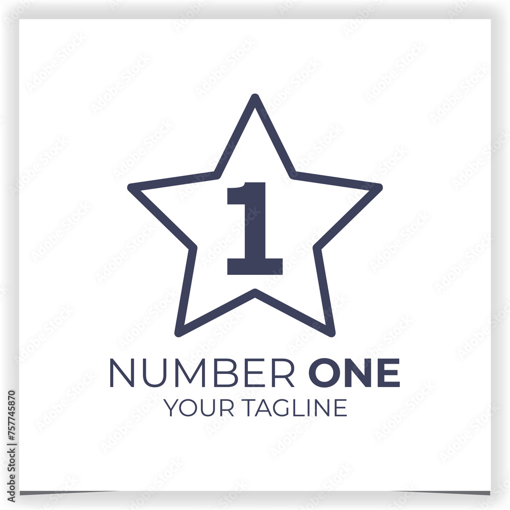 Vector number one logo and vector number design illustration Vector number one logo and vector number design illustration