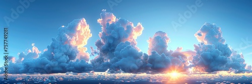 Morning Sky Beautiful Clouds  Background Banner HD