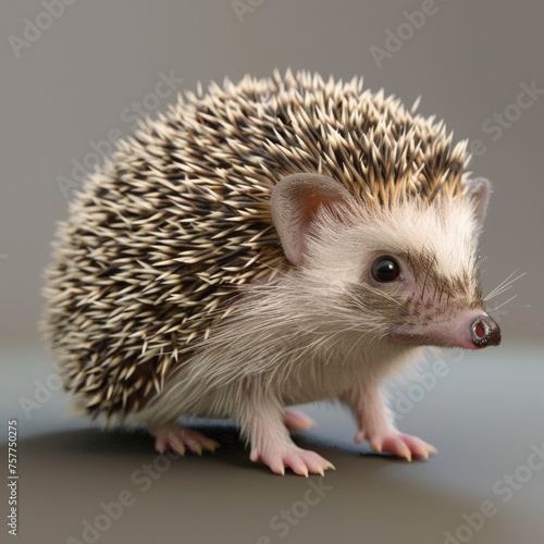 Render a breed-specific hedgehog with accurate features and proportions showcasing the distinct characteristics of the chosen breed