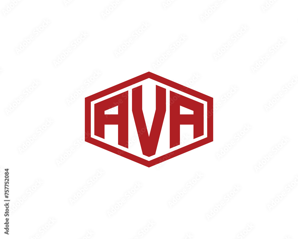 AVA logo design vector template AVA logo design vector template