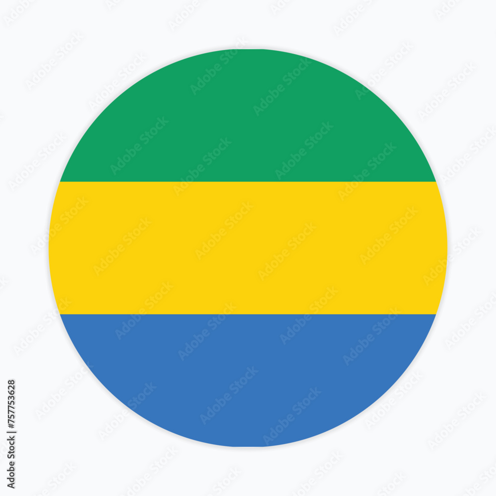 Gabon national flag vector icon design. Gabon circle flag. Round of Gabon flag.
Gabon national flag vector icon design. Gabon circle flag. Round of Gabon flag.