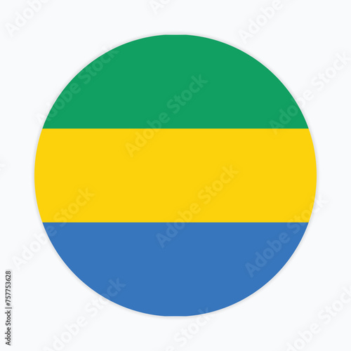 Free Download Gabon national flag vector icon design. Gabon circle flag. Round of Gabon flag.
 - GFXLoad