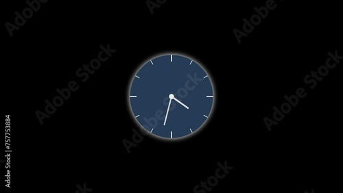 Wallpaper Mural Abstract analog clock and countdown 24 hours day fast speed animation 4k video. Torontodigital.ca
