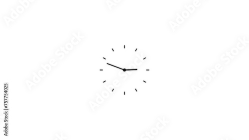 Analog clock spinning and 24 hours timer clock icon animation.
