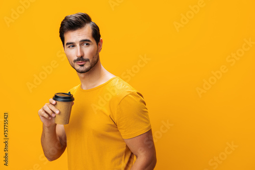 Energy man studio drink cup t-shirt hipster coffee tea mug hot paper © SHOTPRIME STUDIO