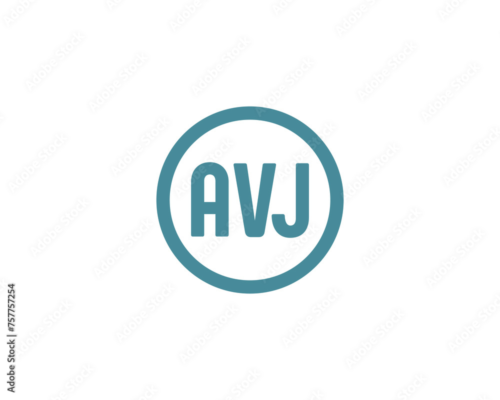 AVJ logo design vector template