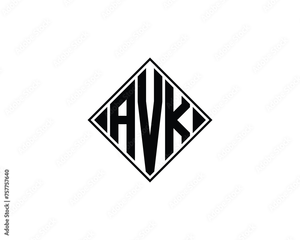 AVK logo design vector template AVK logo design vector template