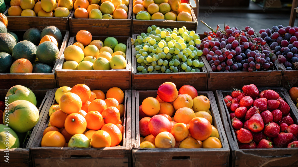 Assorted Fruits Packed in a Box