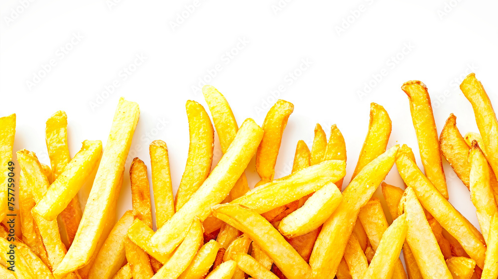 Fototapeta premium Pile of French Fries on Table