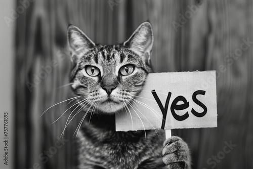 sign with inscription yes ,agreement concept