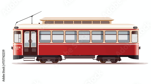 realistic design element trolley flat vector 