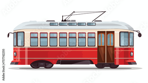 realistic design element trolley flat vector 