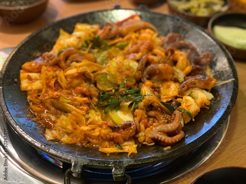해산물 요리 쭈꾸미 오징어 낚지 문어 구이 볶음 photo