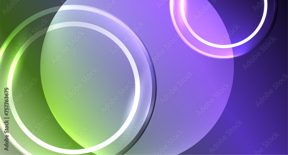 Neon glass circle copyspace for your text or product presentation geometric background. Vector illustration For Wallpaper, Banner, Background, Card, Book Illustration, landing page Neon glass circle copyspace for your text or product presentation geometric background. Vector illustration For Wallpaper, Banner, Background, Card, Book Illustration, landing page