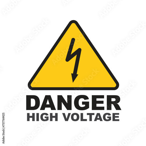 voltage sign board vector