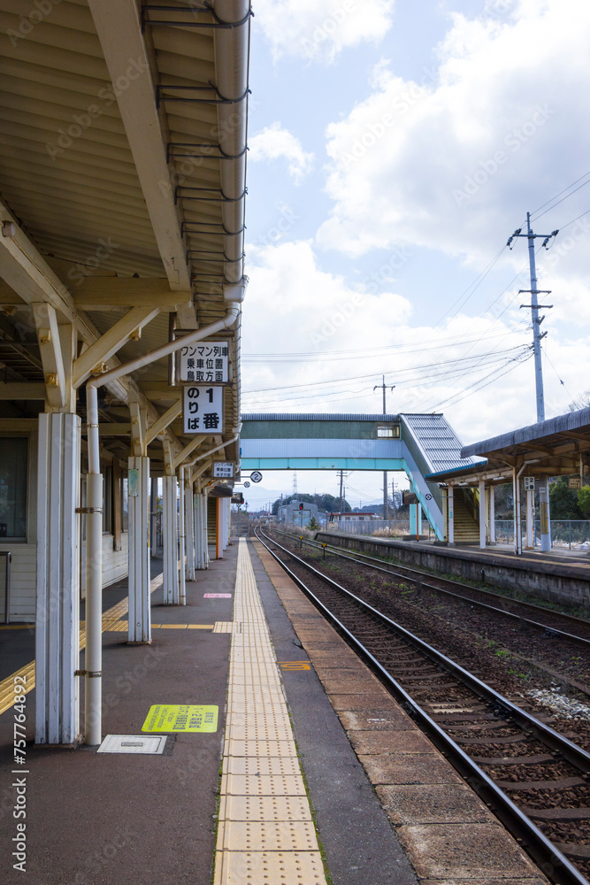 駅構内の設備の風景 鳥取県 湖山駅