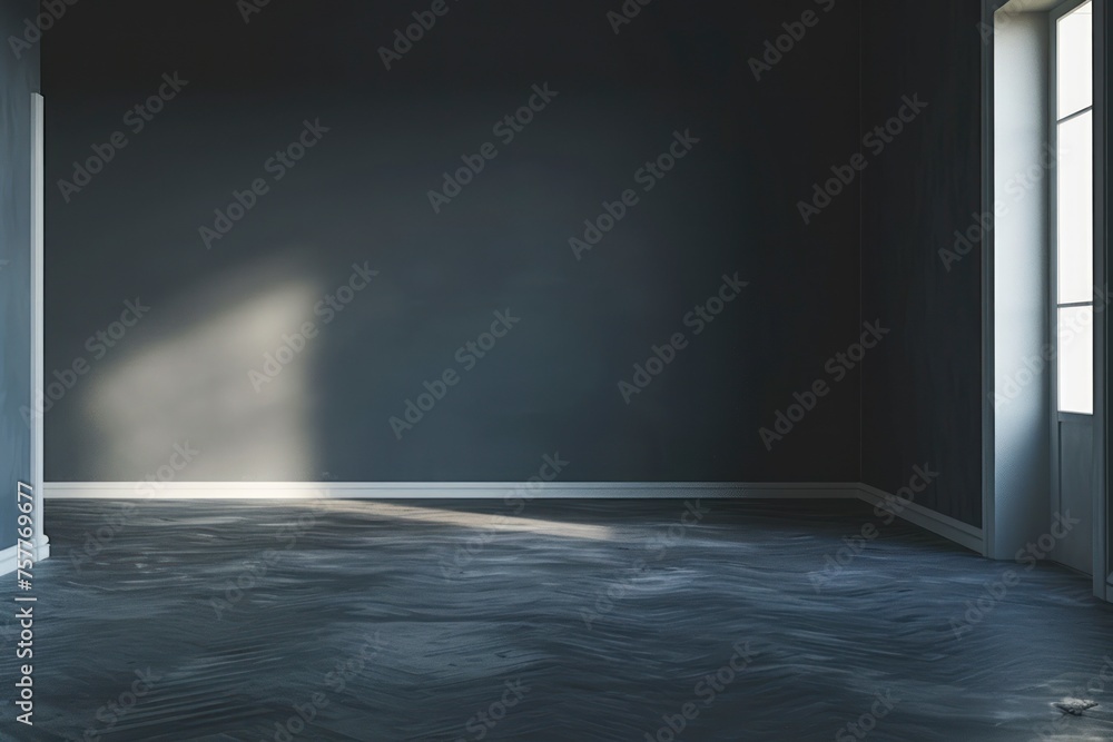 Dark room with light background - generative ai Dark room with light background - generative ai