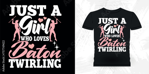 Mom Lover Mother's Day Legend Funny Retro Vintage Baton Twirling T-shirt Design